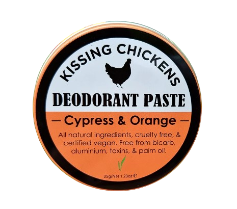 Kissing Chickens Bicarb-Free Natural Deodorant Paste - Cypress & Orange 35g tin