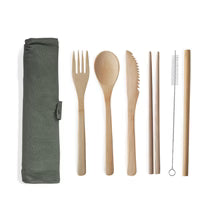 Reusable Bamboo Cutlery Set by Brush it on