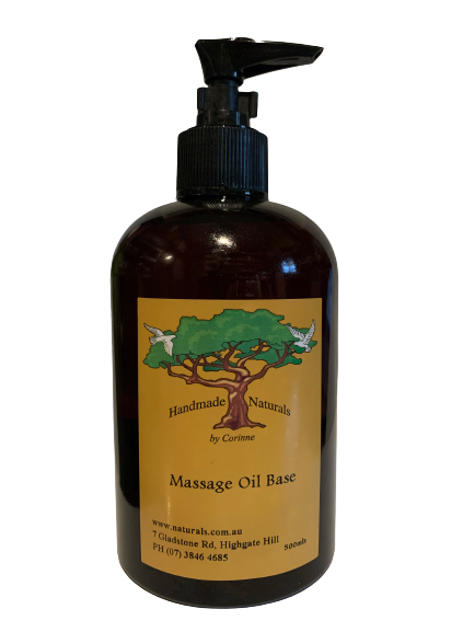 Massage Oil Base from Handmade Naturals-PET PLASTIC PUMP BOTTLE