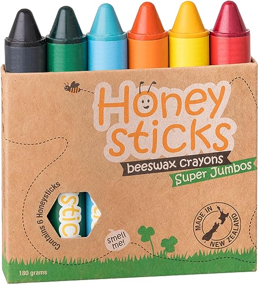 CRAYONS-Beeswax from Honey Sticks-Super Jumbo