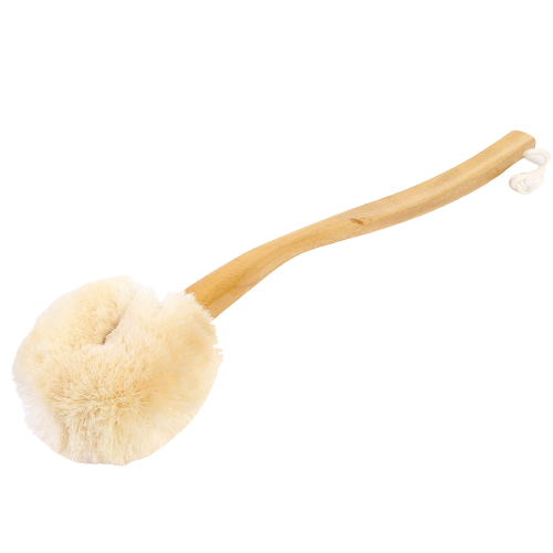 Body Brush- Long Wooden Curved Handle from Eco Max