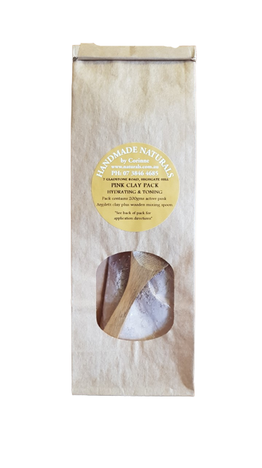 Clay Pack (Pink) Hydrating & Toning from Handmade Naturals
