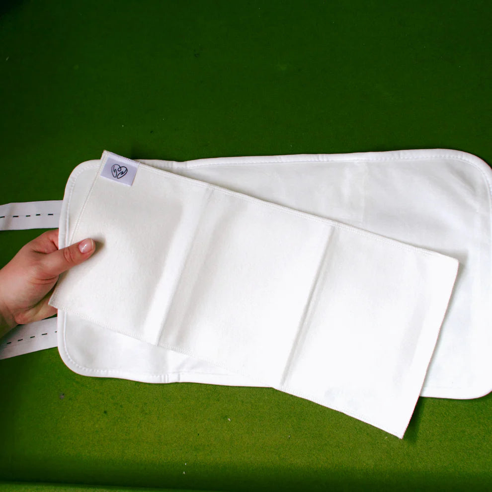 Organic Cotton Castor Oil Pads - Reusable INSERT for Castor Oil Wraps-4 PACK