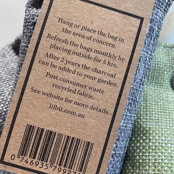 Activated Bamboo Charcoal Deodorizer Bags, Mildew Control