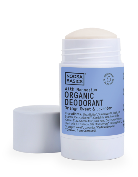 Deodorant Stick with magnesium Organic - Bi-carb Free- Noosa Basics